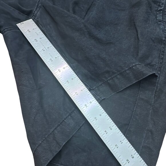 28 Palms Shorts Women XL 9" Black 100% Linen Elastic Waist Zip Button - Picture 10 of 12